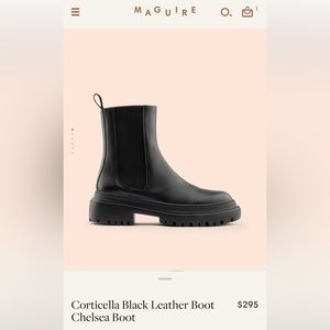 Maguire’s black leather corticella chelsea boot